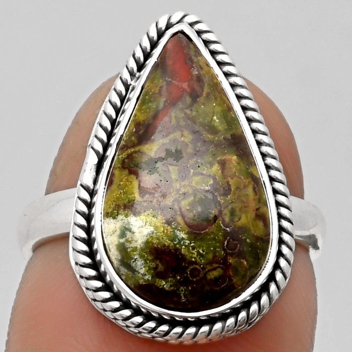 Dragon Blood Stone - South Africa Ring size-7 SDR164171 R-1009, 10x18 mm