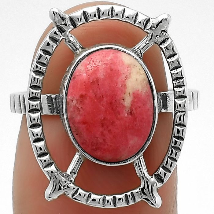 Natural Pink Thulite - Norway Ring size-7.5 SDR164290 R-1548, 9x11 mm