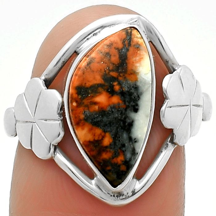 Natural Maligano Jasper - Indonesia Ring size-7.5 SDR164475 R-1497, 8x15 mm