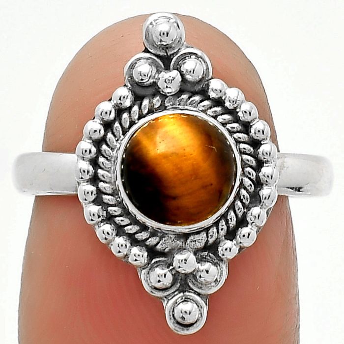 Natural Tiger Eye - Africa Ring size-7 SDR164488 R-1127, 7x7 mm