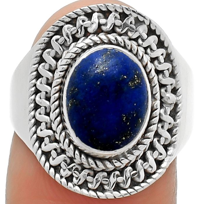 Natural Lapis - Afghanistan Ring size-7.5 SDR164522 R-1279, 8x10 mm
