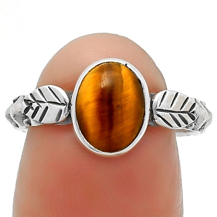 Natural Tiger Eye - Africa Ring size-8 SDR164565 R-1261, 7x9 mm