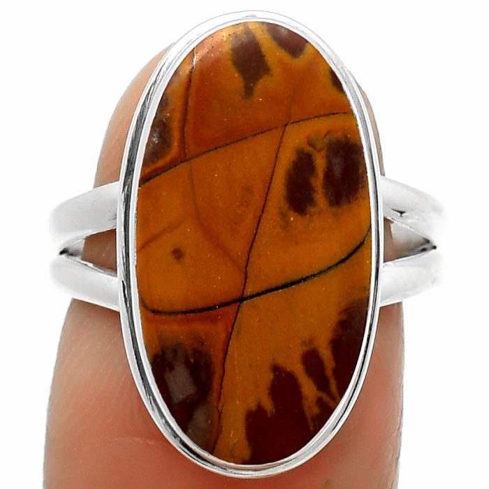 Natural Noreena Jasper Ring size-7.5 SDR165021 R-1156, 11x20 mm