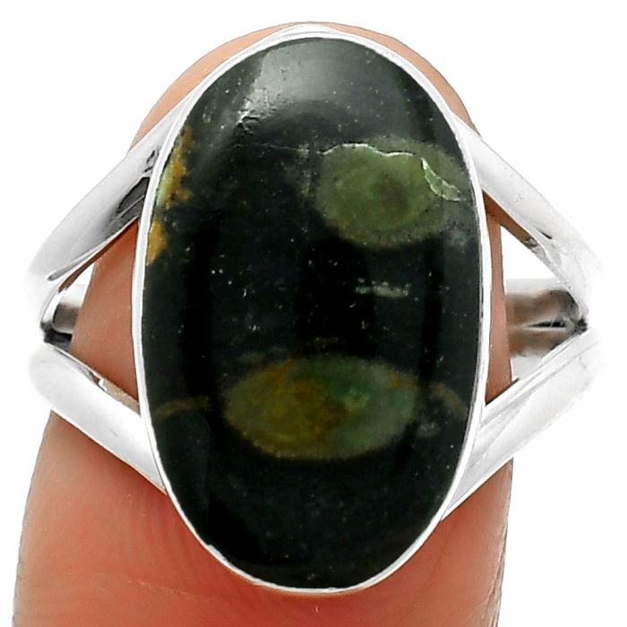 Natural Star Galaxy Jasper Ring size-8.5 SDR165041 R-1002, 12x19 mm