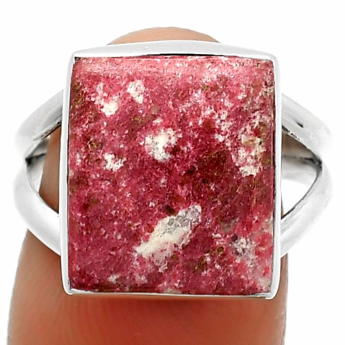 Natural Pink Thulite - Norway Ring size-7.5 SDR165061 R-1002, 12x14 mm