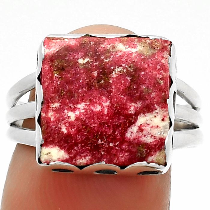 Natural Pink Thulite - Norway Ring size-8 SDR165107 R-1428, 13x13 mm