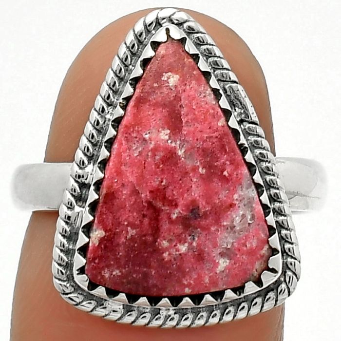 Natural Pink Thulite - Norway Ring size-7.5 SDR165127 R-1474, 12x16 mm