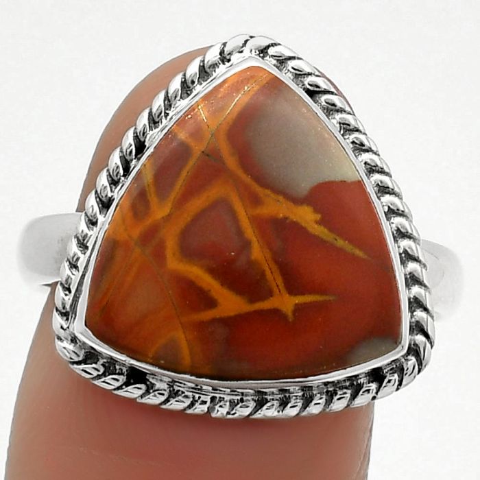 Natural Noreena Jasper Ring size-9 SDR165137 R-1009, 14x14 mm