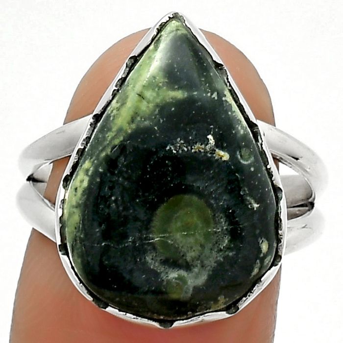 Natural Star Galaxy Jasper Ring size-8 SDR165186 R-1338, 14x19 mm