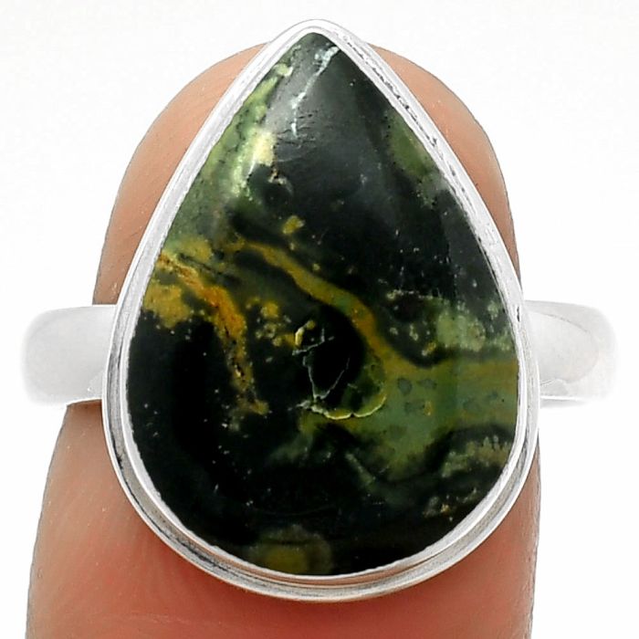 Natural Star Galaxy Jasper Ring size-8 SDR165243 R-1156, 13x18 mm