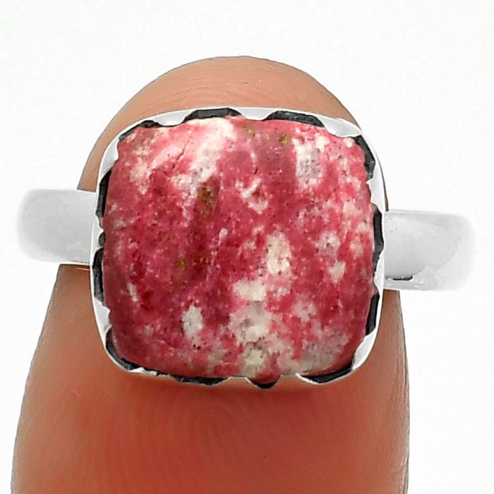 Natural Pink Thulite - Norway Ring size-7 SDR165262 R-1210, 11x11 mm