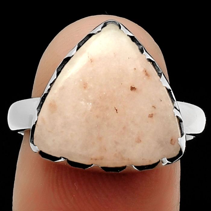 Natural Pink Scolecite Ring size-8.5 SDR165267 R-1210, 15x15 mm