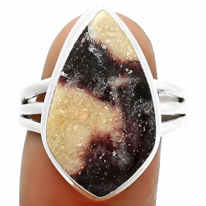 Natural Indian Blanket Jasper Ring size-9.5 SDR165282 R-1008, 13x22 mm