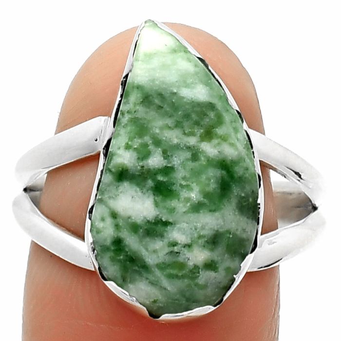 Natural Dioptase Ring size-9 SDR165292 R-1338, 10x19 mm