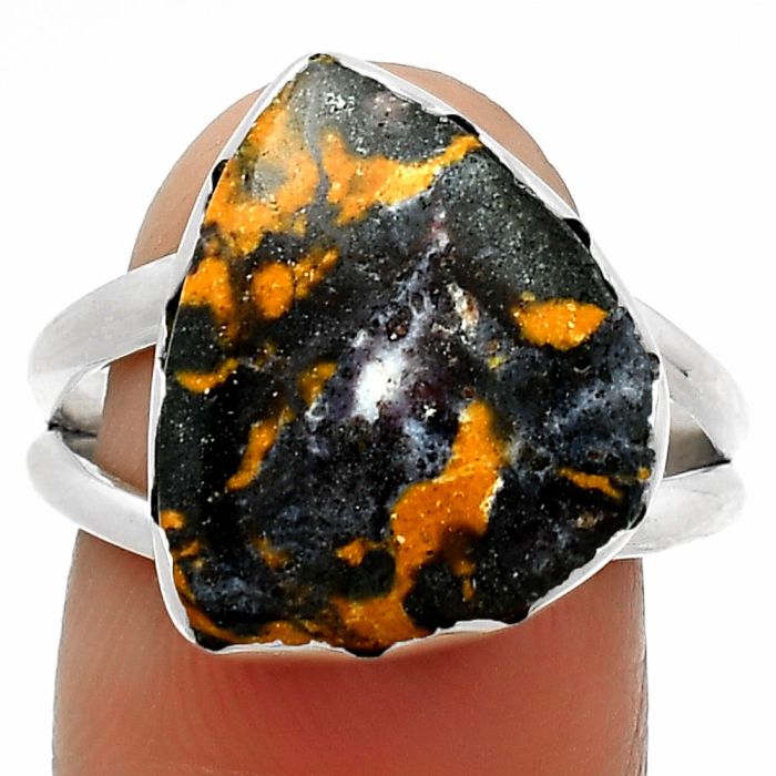 Natural Indian Blanket Jasper Ring size-9 SDR165295 R-1338, 14x16 mm