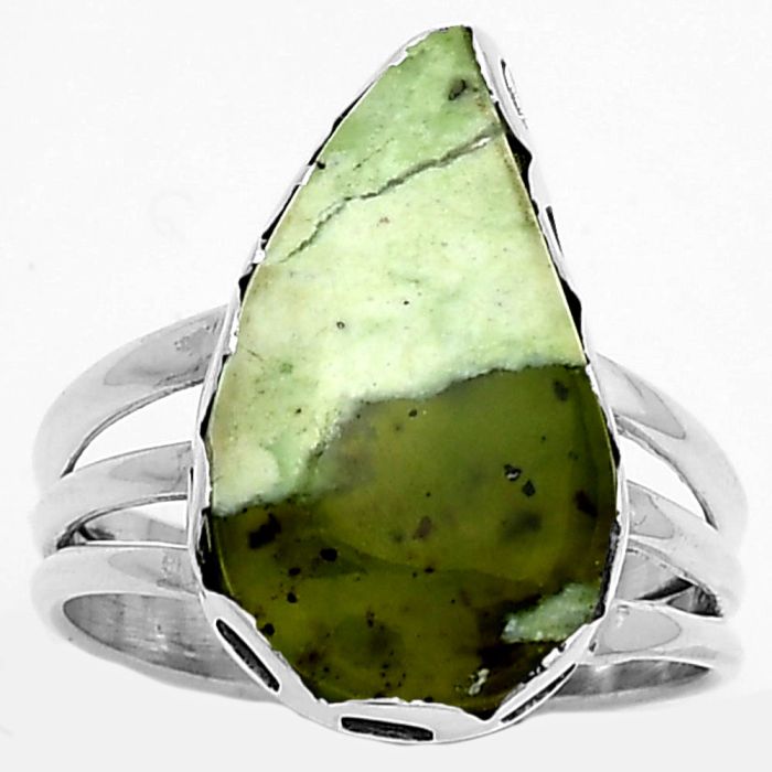 Natural Chrome Chalcedony Ring size-7 SDR165335 R-1428, 11x19 mm