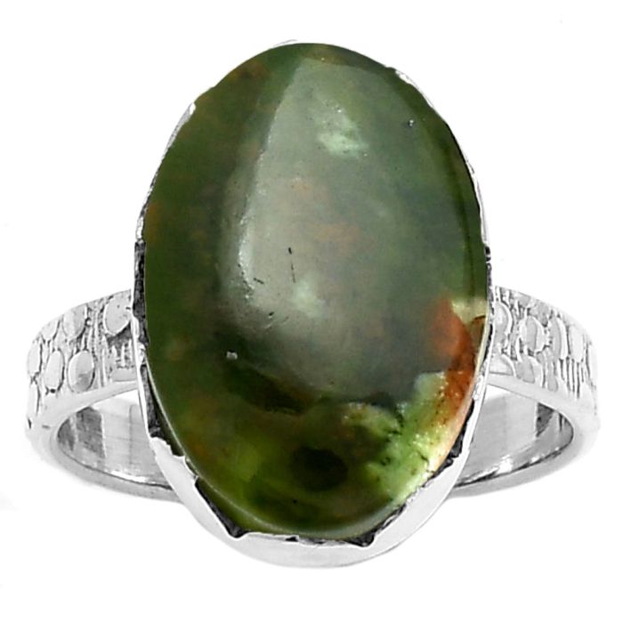 Natural Chrome Chalcedony Ring size-7 SDR165406 R-1338, 12x17 mm