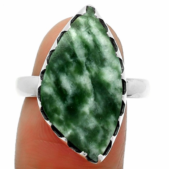 Natural Dioptase Ring size-9 SDR165459 R-1210, 13x23 mm