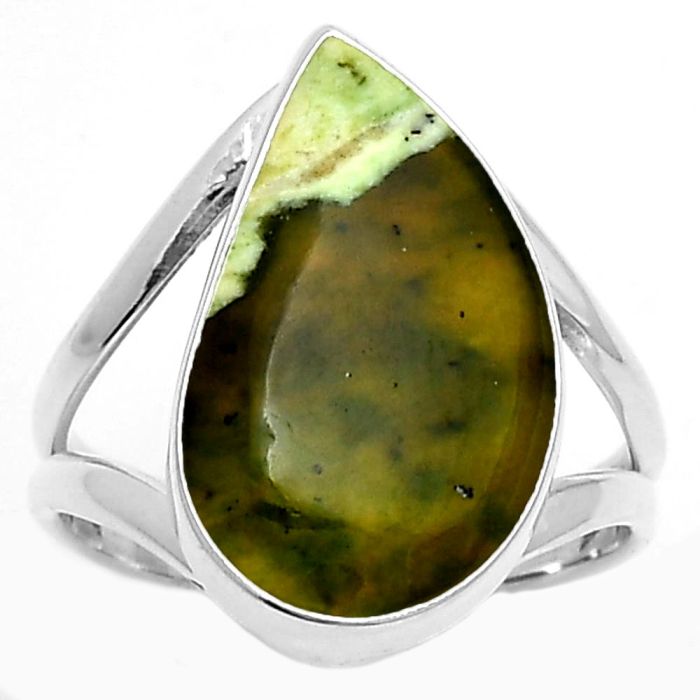 Natural Chrome Chalcedony Ring size-8 SDR165491 R-1002, 11x20 mm