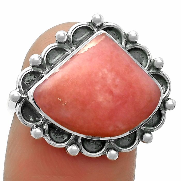 Natural Rhodochrosite Argentina Ring size-8 SDR165538 R-1092, 13x17 mm