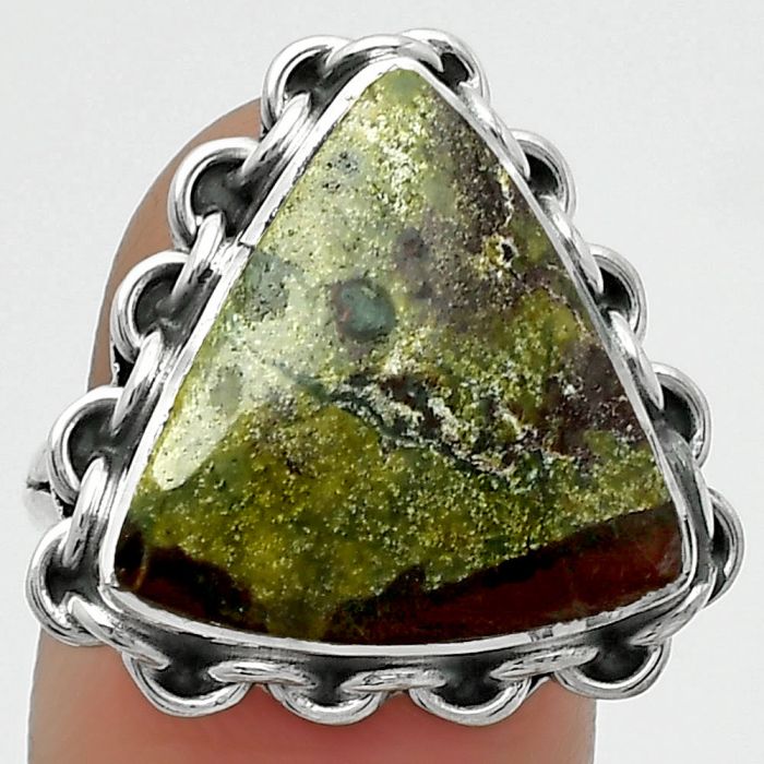 Dragon Blood Stone - South Africa Ring size-7 SDR165653 R-1093, 17x17 mm