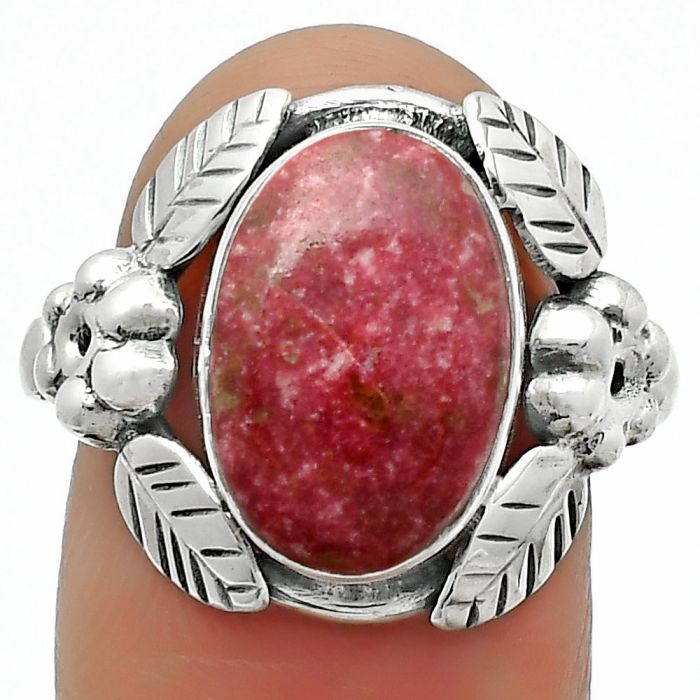 Southwest Design - Pink Thulite Ring size-8 SDR166455 R-1352, 9x13 mm