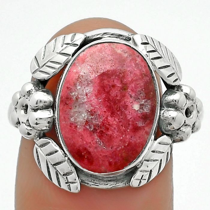 Southwest Design - Pink Thulite Ring size-8.5 SDR166461 R-1352, 10x13 mm