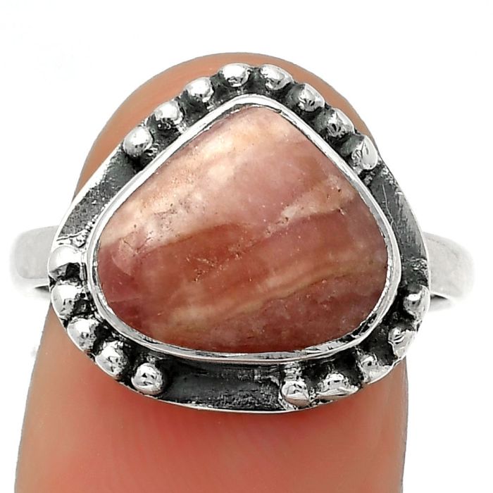 Natural Rhodochrosite Argentina Ring size-8 SDR167053 R-1102, 11x12 mm