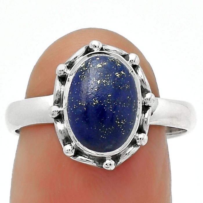 Natural Lapis - Afghanistan Ring size-8 SDR167469 R-1198, 7x10 mm