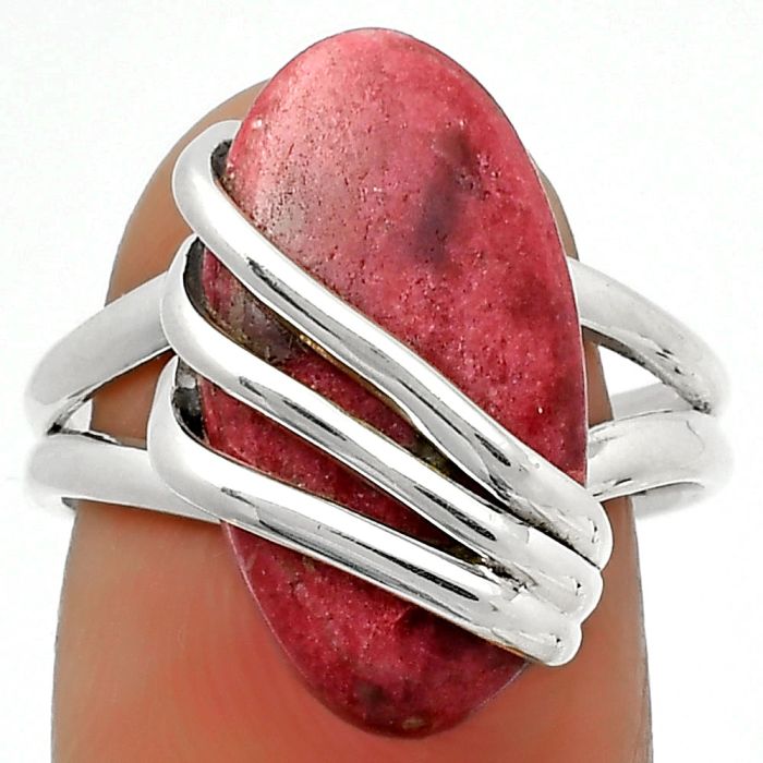 Natural Pink Thulite - Norway Ring size-8 SDR167522 R-1444, 10x20 mm