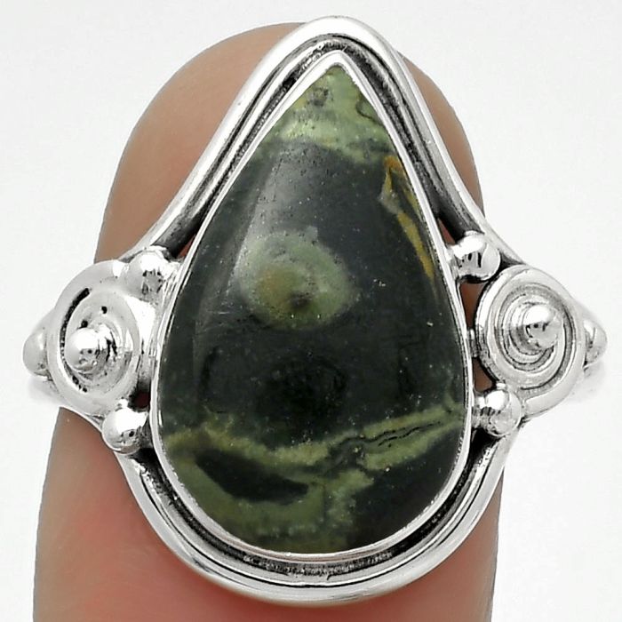 Natural Star Galaxy Jasper Ring size-8 SDR167579 R-1315, 11x18 mm