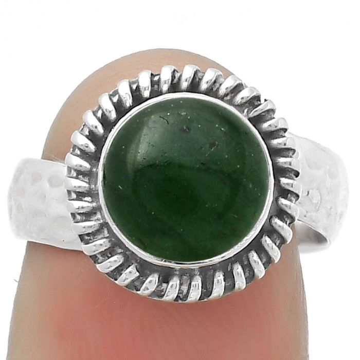 Natural Green Aventurine Ring size-6.5 SDR167839 R-1279, 9x9 mm