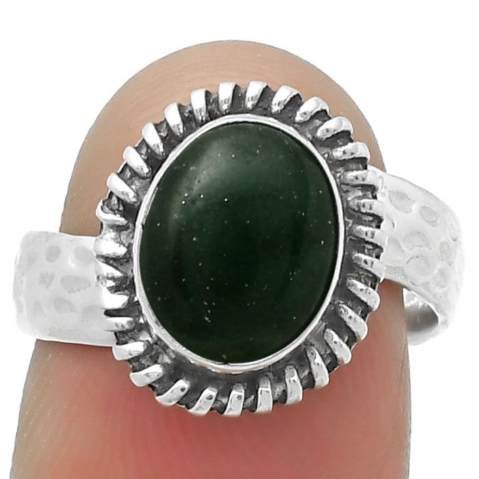 Natural Green Aventurine Ring size-7 SDR167844 R-1279, 8x10 mm