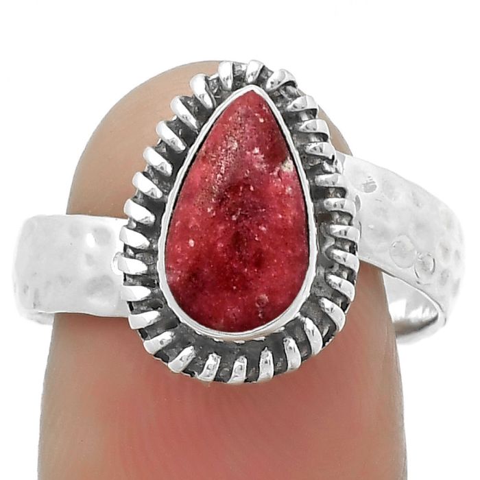 Natural Pink Thulite - Norway Ring size-9 SDR167848 R-1279, 6x11 mm