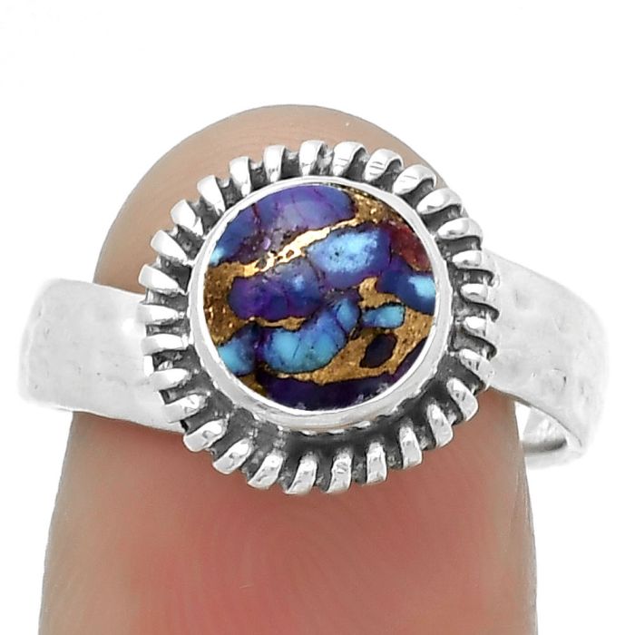 Copper Purple Turquoise - Arizona Ring size-8 SDR167850 R-1279, 8x8 mm