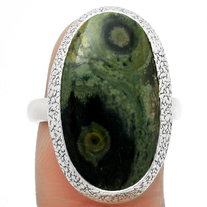 Natural Star Galaxy Jasper Ring size-8 SDR168269 R-1307, 13x22 mm