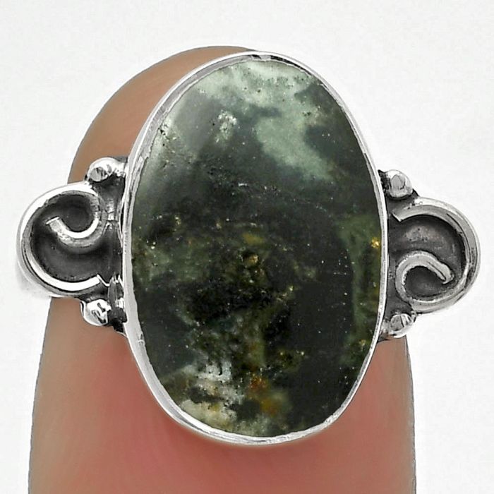 Natural Star Galaxy Jasper Ring size-7 SDR168696 R-1218, 11x16 mm