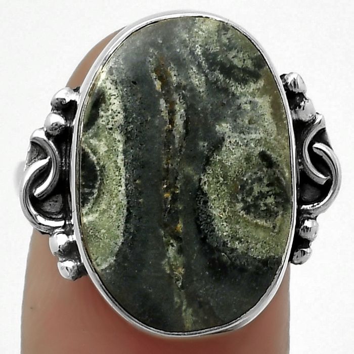 Natural Star Galaxy Jasper Ring size-8 SDR168883 R-1201, 14x20 mm