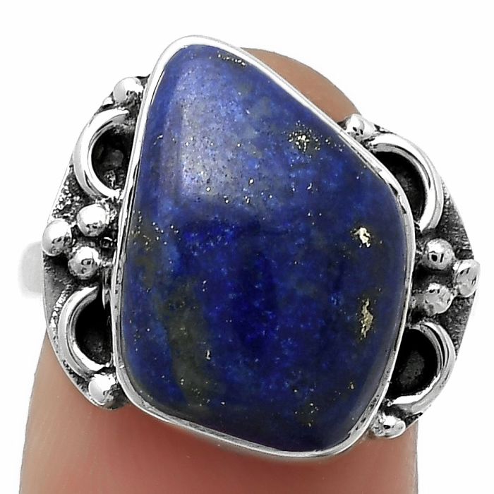 Natural Lapis - Afghanistan Ring size-8 SDR168965 R-1103, 12x18 mm