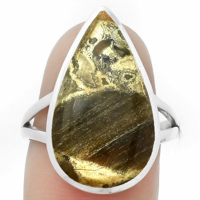 Natural Tabu Jasper Ring size-8 SDR169449 R-1005, 12x22 mm