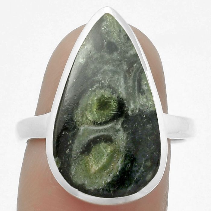 Natural Star Galaxy Jasper Ring size-8.5 SDR169632 R-1004, 12x20 mm