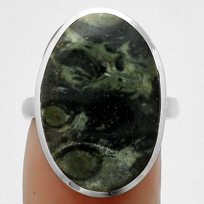 Natural Star Galaxy Jasper Ring size-7.5 SDR169637 R-1004, 14x21 mm