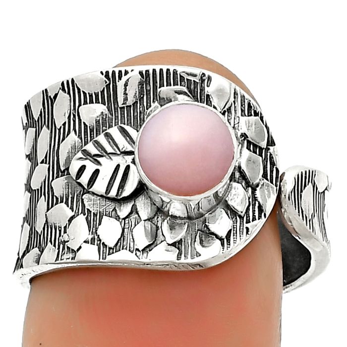 Adjustable - Pink Opal - Australia Ring size-8.5 SDR169903 R-1319, 6x6 mm