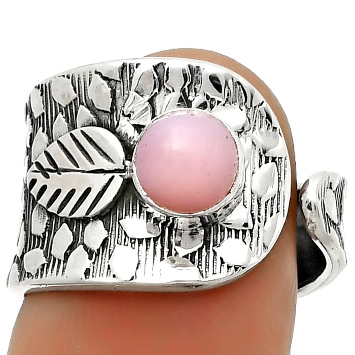 Adjustable - Pink Opal - Australia Ring size-7 SDR169907 R-1319, 6x6 mm