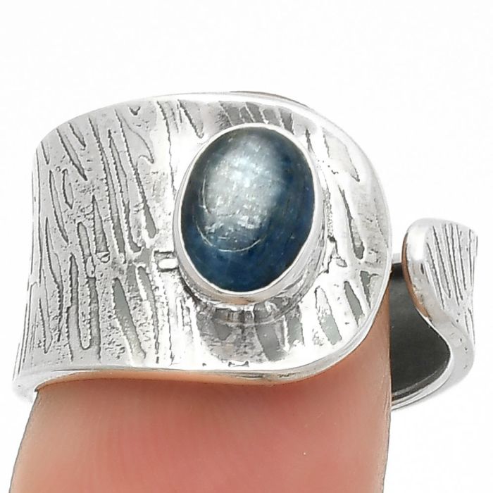 Adjustable - Blue Kyanite - Brazil Ring size-8.5 SDR169931 R-1319, 6x8 mm