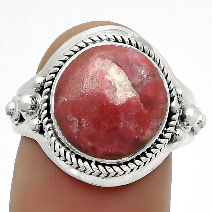 Natural Pink Thulite - Norway Ring size-9 SDR170291 R-1420, 12x12 mm