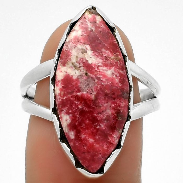 Natural Pink Thulite - Norway Ring size-9 SDR170649 R-1338, 11x23 mm