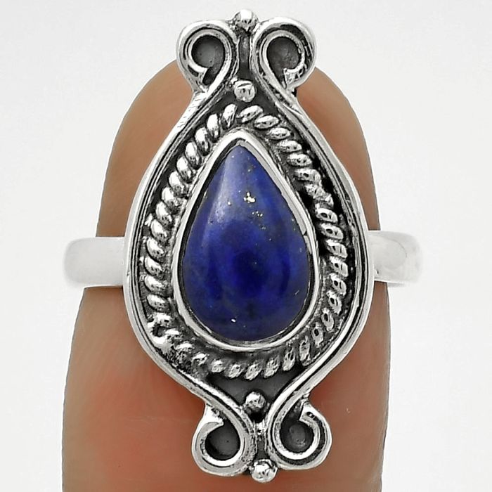 Natural Lapis - Afghanistan Ring size-7 SDR170741 R-1108, 7x11 mm