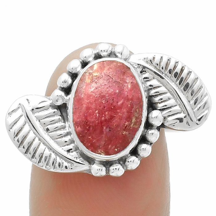 Southwest Design - Pink Thulite Ring size-8.5 SDR170831 R-1272, 8x11 mm