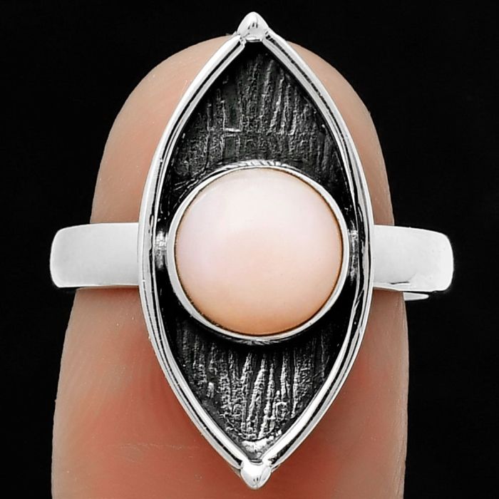 Natural Pink Opal - Australia Ring size-7.5 SDR170916 R-1628, 8x8 mm